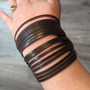Leather cuff bracelet